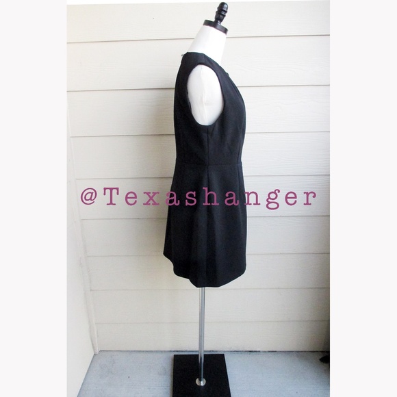 NWT Milly Nyra Crepe Crystal Embellished Dress Size 10 Black - Picture 9 of 13